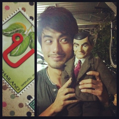 He uploaded a photo of himself taken with Mr Bean 